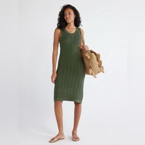 Chic Olive Green Sleeveless Knit Dress